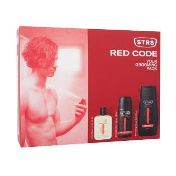 STR8 Red Code dárková kazeta voda po holení 50 ml + deodorant 150 ml + sprchový gel 250 ml pro muže