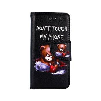 TopQ iPhone SE 2020 knížkové Don't Touch méďa 49755 (Sun-49755)