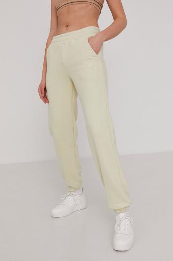 Kalhoty Answear Lab dámské, zelená barva, hladké
