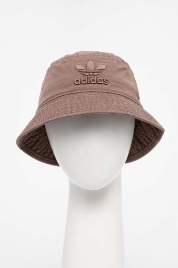 Bavlněná čepice adidas Originals hnědá barva, IT7623