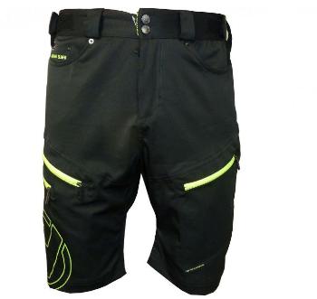 kalhoty krátké pánské HAVEN NAVAHO SLIMFIT černo/zelené s cyklovložkou Velikost: XL