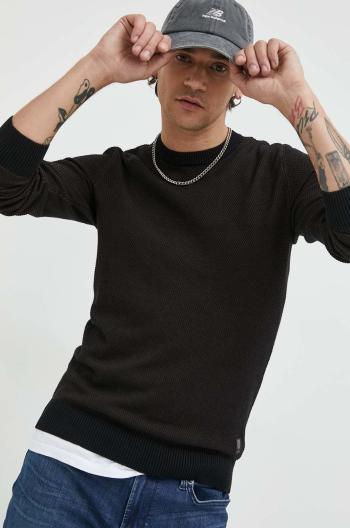 bavlněný svetr Premium by Jack&Jones globe pánský, černá barva