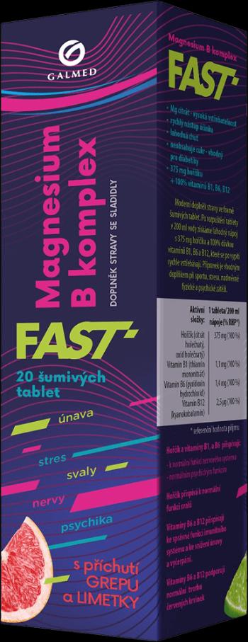 Galmed Magnesium B-komplex FAST 20 šumivých tablet