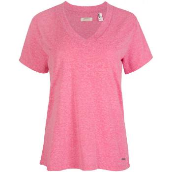 O'Neill LW ESSENTIALS V-NECK T-SHIRT Dámské tričko, růžová, velikost S