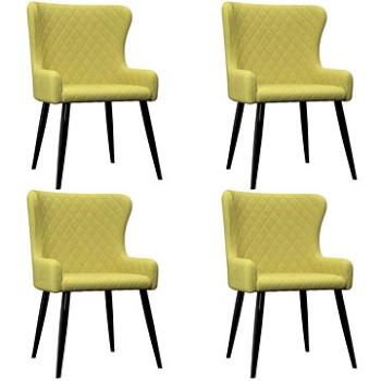 Jídelní židle 4 ks zelené textil (278808)