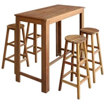 Barový stůl a stoličky z masivního akáciového dřeva sada 5 kusů 246668 (246668)