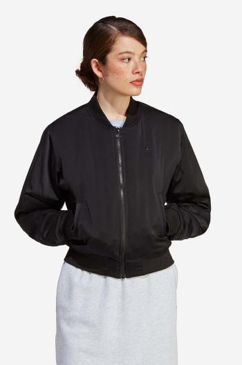 Bomber bunda adidas Originals černá barva, přechodná, HA7157-black