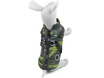 Vsepropejska Soldier maskáčová bunda pro psa na ZIP Barva: Zelená, Délka zad (cm): 21, Obvod hrudníku: 26 - 33 cm