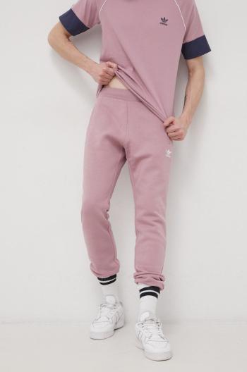 Kalhoty adidas Originals Adicolor HE9411 pánské, růžová barva, hladké