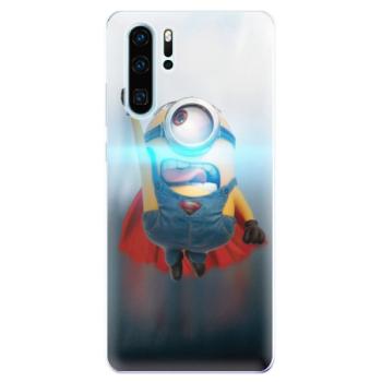 Odolné silikonové pouzdro iSaprio - Mimons Superman 02 - Huawei P30 Pro