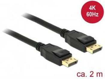 DisplayPort kabel Delock [1x zástrčka DisplayPort - 1x zástrčka DisplayPort] černá 2.00 m