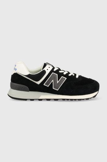 Kožené sneakers boty New Balance U574bk2 , černá barva