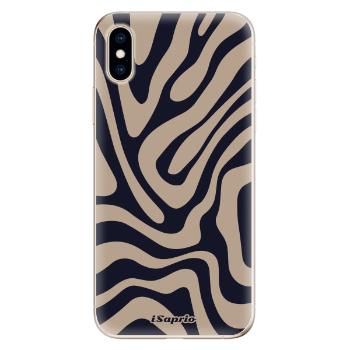 Odolné silikonové pouzdro iSaprio - Zebra Black - iPhone XS