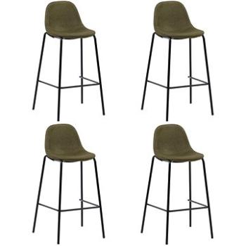 Barové židle 4 ks hnědé textil (281530)