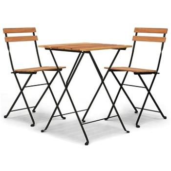 SHUMEE Skládací bistro set 3dílný teak a ocel 319977 (319977)