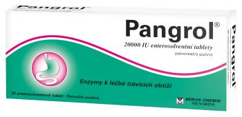 Pangrol 20000 Enzymy k léčbě trávicích obtíží 20 tablet