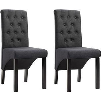 Jídelní židle 2 ks tmavě šedé textil (248986)