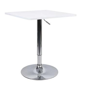 Kondela Barový stůl s nastavitelnou výškou, bílá, FLORIAN 2 NEW