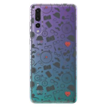 Odolné silikonové pouzdro iSaprio - Vintage Pattern 01 - black - Huawei P20 Pro