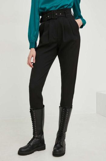 Kalhoty Answear Lab dámské, černá barva, fason cargo, high waist