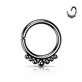 Šperky4U Černý piercing kruh 1,2 x 8 mm - K01060-K