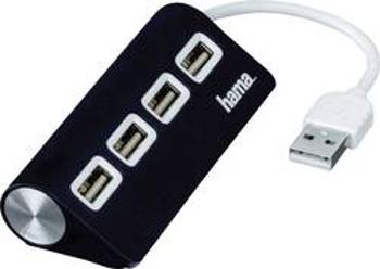 USB 2.0 hub Hama 4 porty, černá