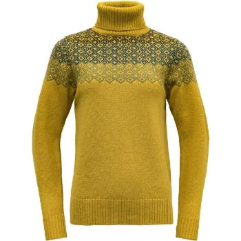 Devold SYVDE WOOL HIGH NECK Dámský svetr, žlutá, velikost M