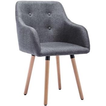 Jídelní židle 4 ks tmavě šedé textil (3056705)