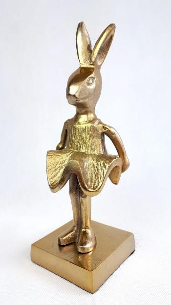 Dekorace králík Wanny bronzový  - 11*10*30cm 001-19-3261-bronze