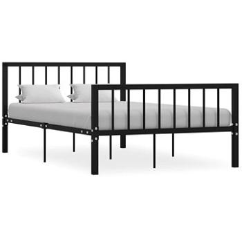 Rám postele černý kov 120 × 200 cm, 284570 (284570)
