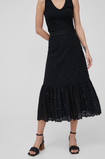 Bavlněná sukně Pennyblack černá barva, midi, áčková