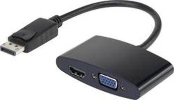 Adaptér DisplayPort zástrčka ⇒ 1x HDMI + VGA Renkforce