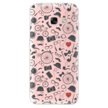 Odolné silikonové pouzdro iSaprio - Vintage Pattern 01 - black - Samsung Galaxy A3 2017