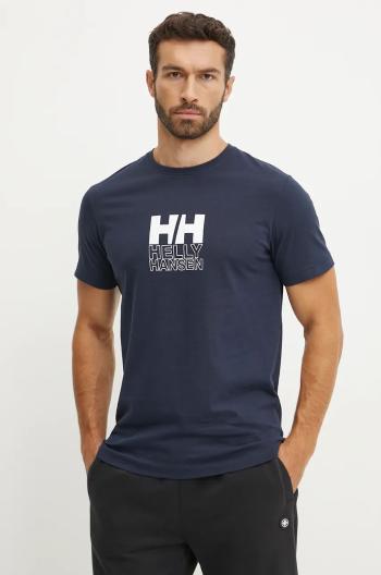 Bavlněné tričko Helly Hansen CORE GRAPHIC černá barva, 53936