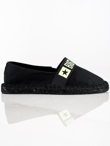 BIG STAR ČERNÉ PLÁTĚNÉ ESPADRILKY HH274473B Velikost: 38