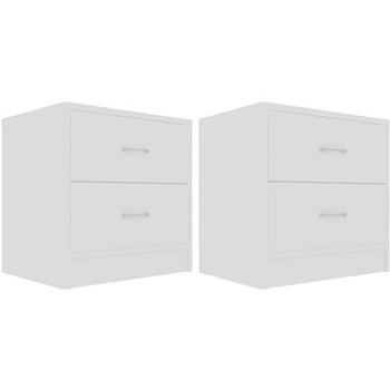 Noční stolky 2 ks bílé 40 x 30 x 40 cm dřevotříska (801036)
