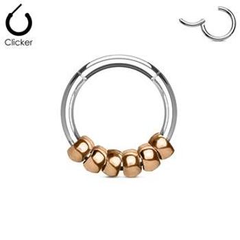 Šperky4U Piercing segment kruh ozdobný, 1,2 x 8 mm - K01046-RD