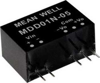 DC/DC měnič napětí, modul Mean Well MDD01L-05, 100 mA, 1 W, Počet výstupů 2 x