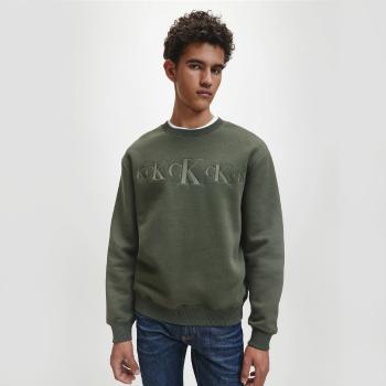 Calvin Klein pánská zelená mikina - L (LDD)