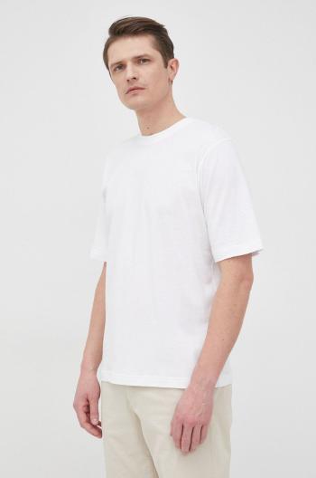 Bavlněné tričko Resteröds bílá barva, hladký