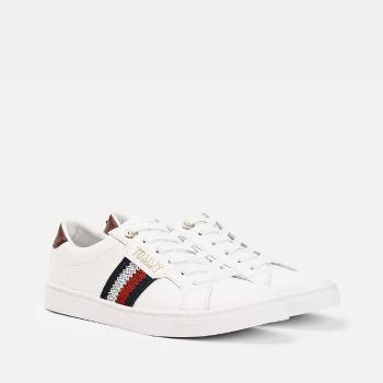 Tommy Hilfiger dámské bílé tenisky Lace up - 36 (YBR)