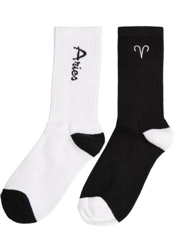 Mr. Tee Zodiac Socks 2-Pack black/white aries - 39–42
