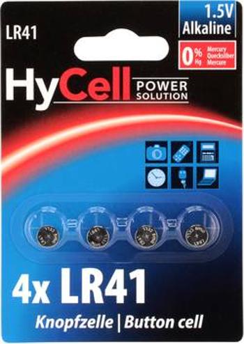 Knoflíkový článek LR 41 alkalicko-manganová HyCell AG3 30 mAh 1.5 V 4 ks