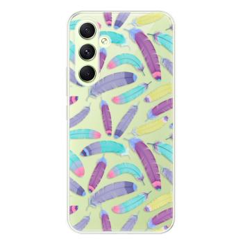 Odolné silikonové pouzdro iSaprio - Feather Pattern 01 - Samsung Galaxy A54 5G