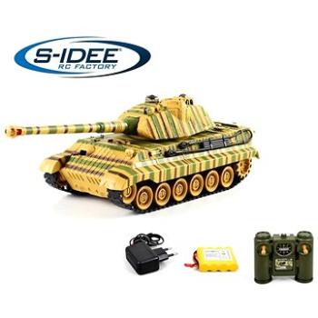 Bojující tank King Tiger  2,4 GHz s infra dělem, bojující 1:28 (4260463523546)