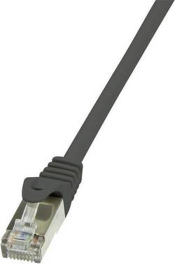 Síťový kabel RJ45 LogiLink CP1013D, CAT 5e, SF/UTP, 25.00 cm, černá