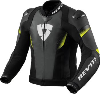 Rev'it! Jacket Control Black/Neon Yellow 44 Kožená bunda