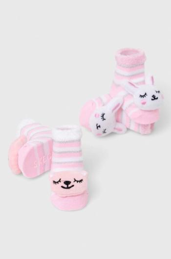 Kojenecké ponožky Skechers 2-pack růžová barva