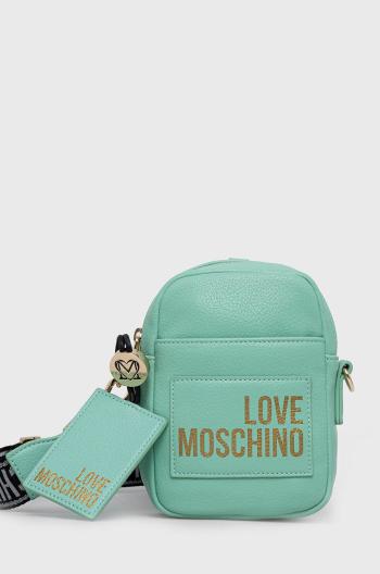 Ledvinka Love Moschino tyrkysová barva