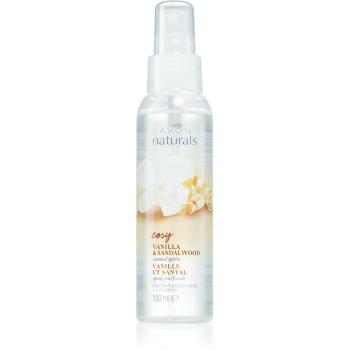 Avon Naturals Fragrance osvěžující tělový sprej s vanilkou a santalovým dřevem 100 ml